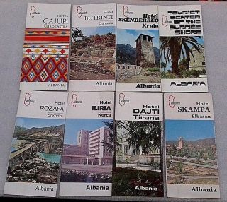 Old Albanian Hotel Books Brochures Leaflet - Albturist - Enver Hoxha - Communism Time