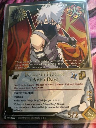 Naruto Card - Kakashi Hatake (anbu Days) Rare S18 906 Nm