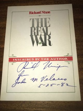 Richard M.  Nixon - Inscribed Book Plate Signed