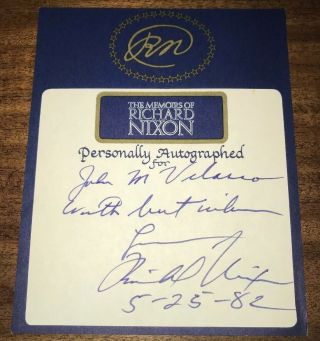 Richard M.  Nixon - Book Plate Signed