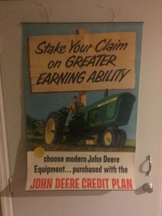 1960 John Deere Dealership Poster - 4010 Tractor Stake Your Claim (2)