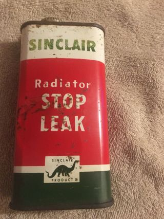 Rare Sinclair Radiator Stop Leak Gas Oil Advertising Can