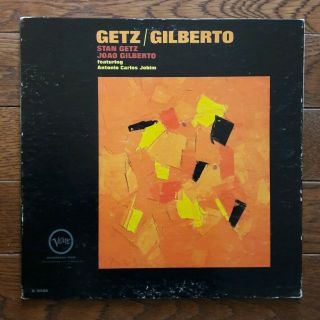 Stan Getz Joao Gilberto Lp Jobim Verve V - 8545 First 1st Mono Dg Latin Jazz Vg,