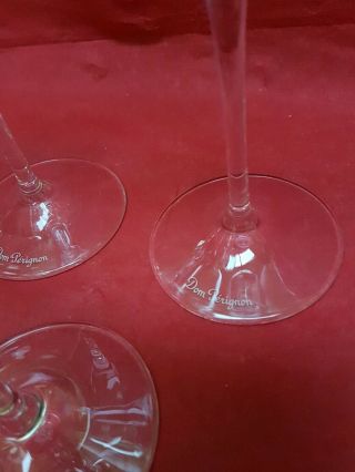 6 x dom perignon crystal champagne flutes - 4