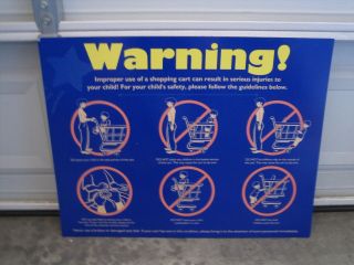 Toys R Us Warning Safety Guidelines Store Display Sign Rare 28x22 Thick Geoffrey