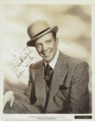 American Actor,  Singer,  Dancer Dan Dailey,  Autographed Vintage Studio Photo