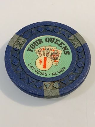 Four 4 Queens $1 Casino Chip Las Vegas Nevada 3.  99