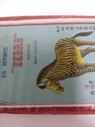 Zebra Firecracker Pack Fireworks Label Class 1 50 ' s Great Color China 4