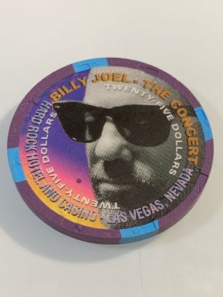 Hard Rock Hotel Billy Joel $25 Casino Chip Las Vegas Nv 3.  99