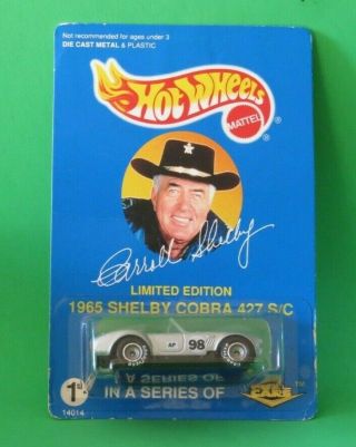 Hot Wheels Silver Carroll Shelby 1965 Shelby Cobra 427 S/c W/real Riders