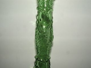 RARE Vintage 1976 Green Glass Vino Chianti D O C Fish Wine Bottle 44” Tall EMPTY 7
