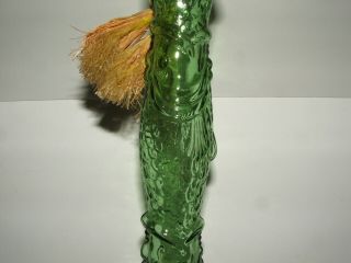 RARE Vintage 1976 Green Glass Vino Chianti D O C Fish Wine Bottle 44” Tall EMPTY 8