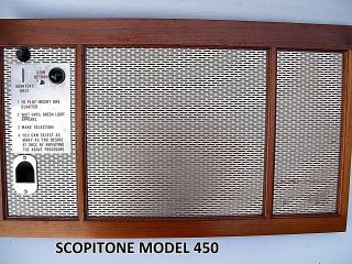 Scopitone Front Panel Asembly With Speakers & Coin Assembly For Model 450.