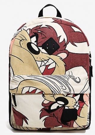 Looney Tunes Taz Devil Backpack School Bag Large Padded Laptop Compartment