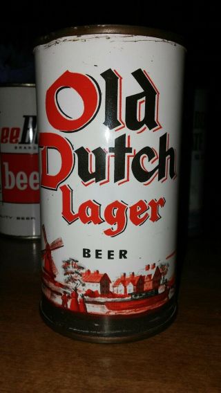 12oz.  Old Dutch Lager Flat Top Beer Can " Can "