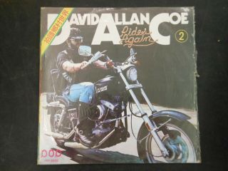 David Allan Coe Rides Again Pop 5502 Taiwan Vinyl Record Vg,