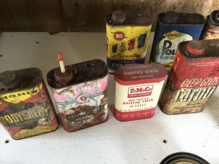 Vintage CAR CARE Gas Station Advertising Tins Sunoco,  FoMoCo,  Firestone,  Garry’s, 5