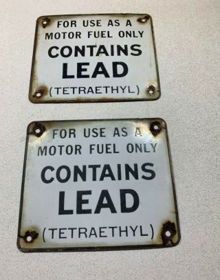 Tokheim 39 Gas Pump Parts Contains Lead Signs 2