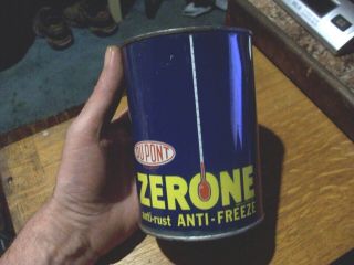 Vintage Dupont Zerone Anti - Rust Anti - Freeze 1 Quart Can