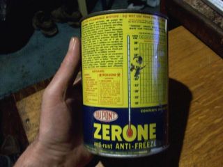 vintage dupont zerone anti - rust anti - freeze 1 quart can 2