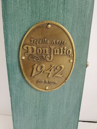 Limited 1942 Don Julio Tequila Casket Box Rare Wood Box W/original Tag Inside