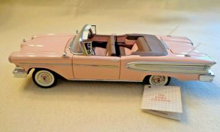 Franklin 1958 Ford Edsel Citation Convertible,  Pink,  Diecast,  Scale 1/24,  Nib