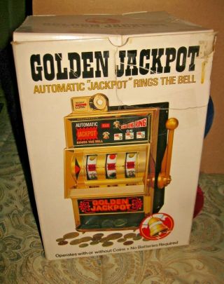 Waco Golden Jackpot Rings The Bell Bar Slot Machine Japan 10.  5 " Tall Toy