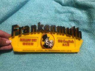 Scarce - - 1951 Plastic “frankenmuth” Beer And Ale Sign