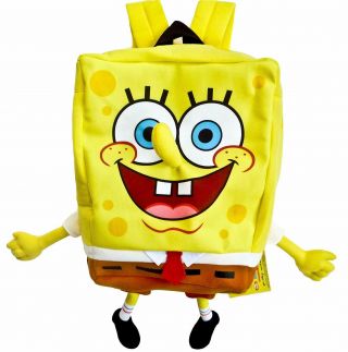 Spongebob Squarepants Plush Doll Toys School Backpack Book Bag Travel Bag 12 "