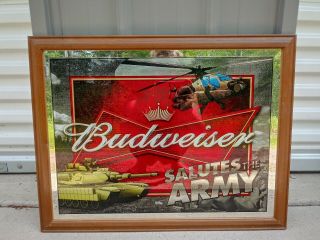 2006 Budweiser Salutes Us Army Mirror Rare Collectible