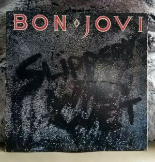Bon Jovi Slippery When Wet 1986 Vintage Vinyl Record Lp Rock 33rpm