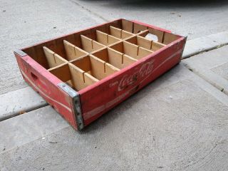 Vintage coca cola wooden crate 2