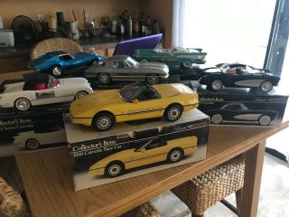 6 Jim Beam Decanter Chevrolet Model Cars With Boxes.
