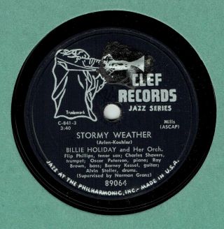 Jazz 78 : Billie Holiday & Her Orchestra On Clef 89064