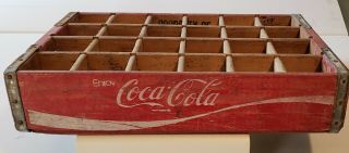 Vintage Coca - Cola Wooden Crate With 24 Dividers.  Pre - Owned.