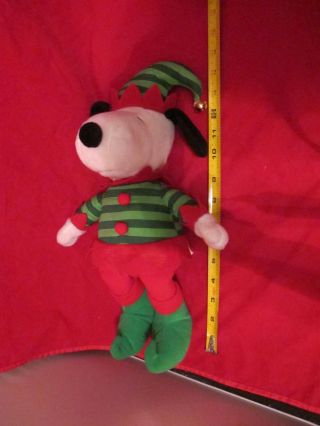 Hallmark Peanuts Christmas Snoopy Dressed As Elf Approx 16 " Tall