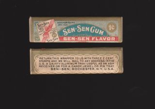 Rare Advertising Chewing Gum Stick With Wrapper Sen Sen Chiclet Rochester 1908