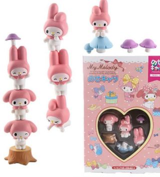 Cute My Melody Figures Play Toy Doll Cake Toppers Set Collective Gift Decoration