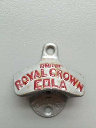 Royal Crown Cola Vintage Cast Iron Bottle Opener - Starr X Wall Mount Crown Co.
