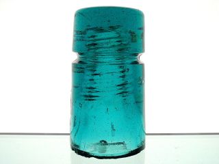EXCEPTIONAL - TALL CD 123 E.  C&M Co S.  F.  Early Western Telegraph Glass Insulator 2