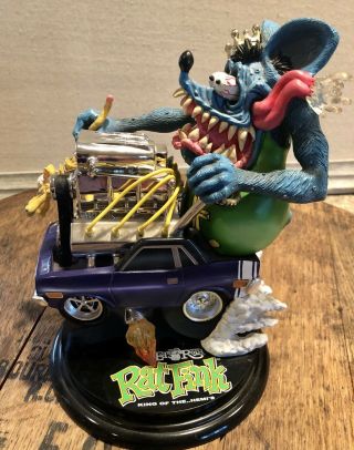 Rare Big Daddy Ed Roth Rat Fink Statue Figures By The Danbury