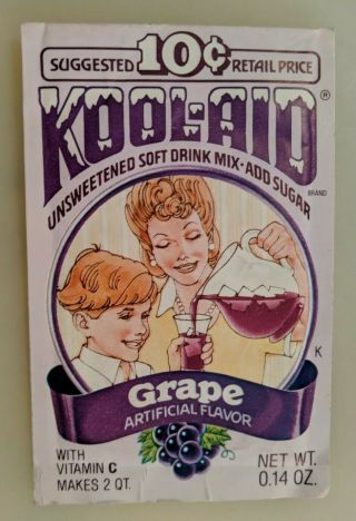 Vintage Old Kool Aid Packet Grape