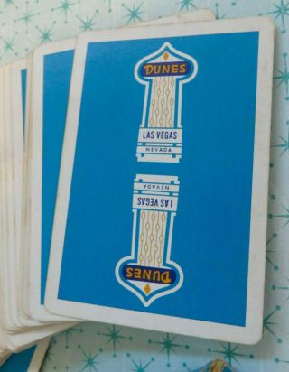 Vintage Dunes Casino Poker Cards (blue) 1965 Las Vegas Nevada
