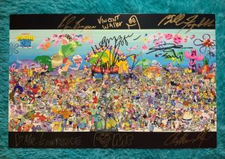 Sdcc 2019 Exclusive Nickelodeon Spongebob Cast Signed Autographed Poster