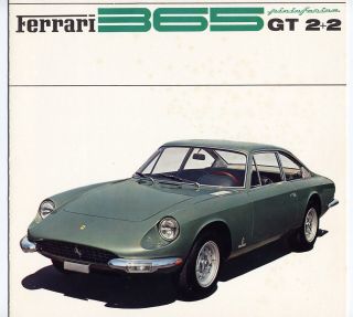 Ferrari 365 Gt 2,  2 Sales Brochure Prospekt,  1968