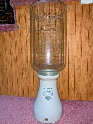 Rare Antique De Laval Glass General Store Counter Display Milk Container Cooler