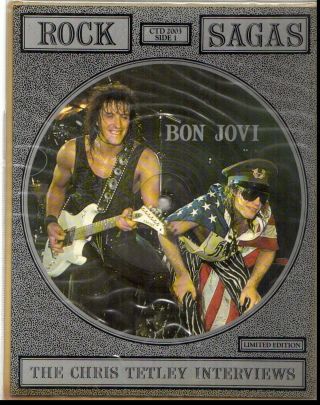 Bon Jovi Rock Sagas Rectangular Shaped 2 Vinyl Record Picture Disc Set