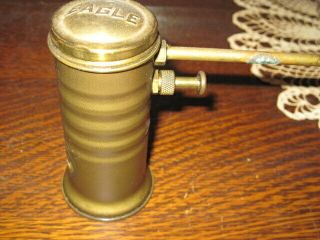 Vintage Eagle 66 Brass Pump Oiler With Paper Label Still Attached