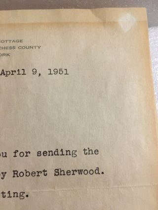 Eleanor Roosevelt Signed Letter First Lady,  Social Activist 2