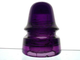 Exceptional - Royal Purple Unembossed Canada Hi Dome Signal Glass Insulator
